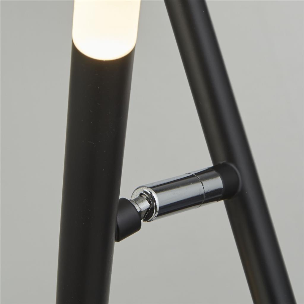 Wands 3Lt LED Floor Lamp - Black Metal & Acrylic