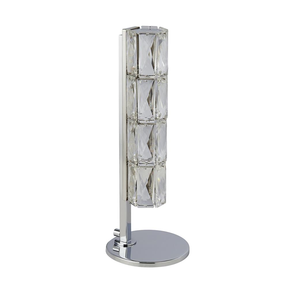 Remy LED Table Lamp - 
Chrome & Clear Crystal Trim