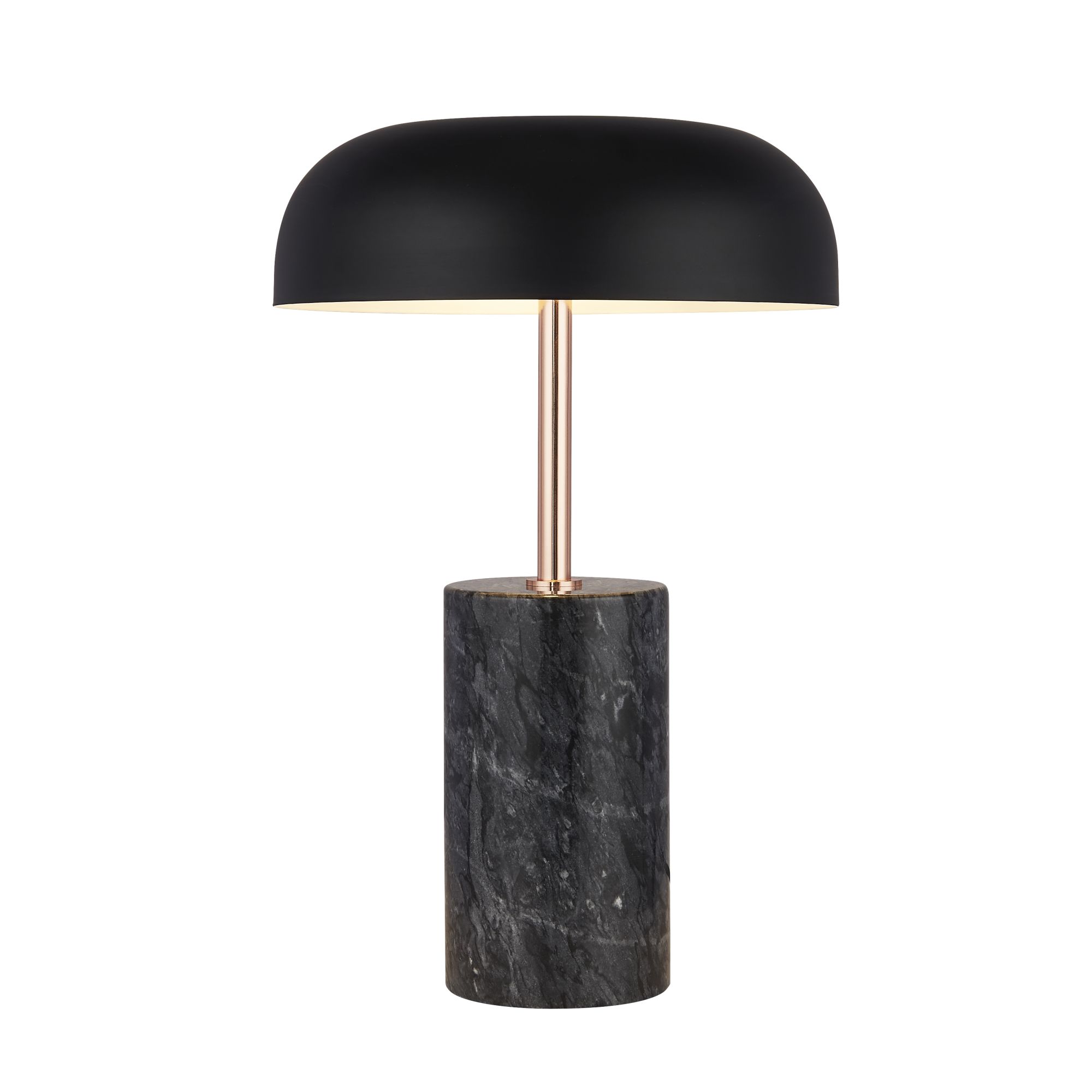 x Frankfurt Table Lamp - Black Marble & Metal