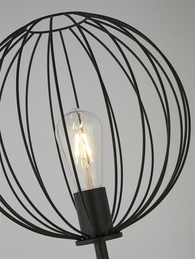 Rondo Floor Lamp - Black Wire Frame