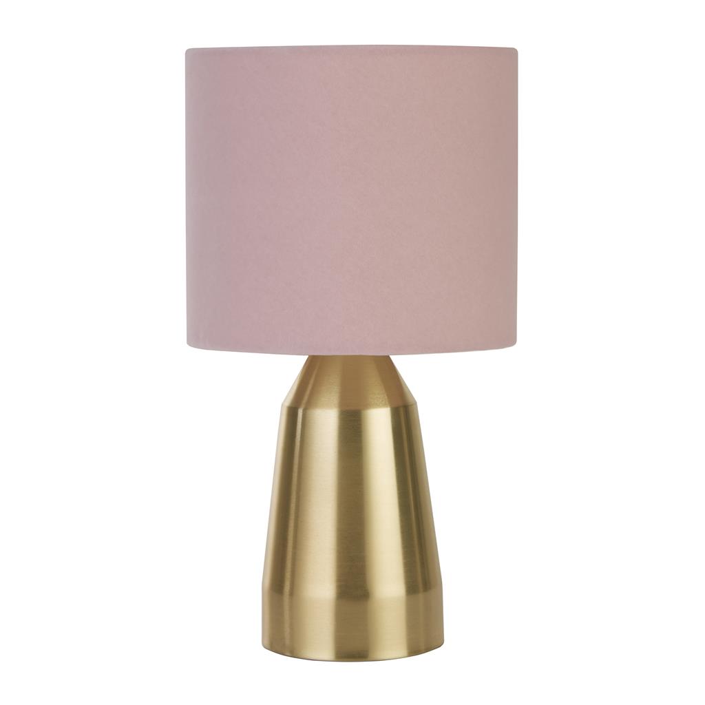 x Hollis Table Lamp - Gold With Blush Shade