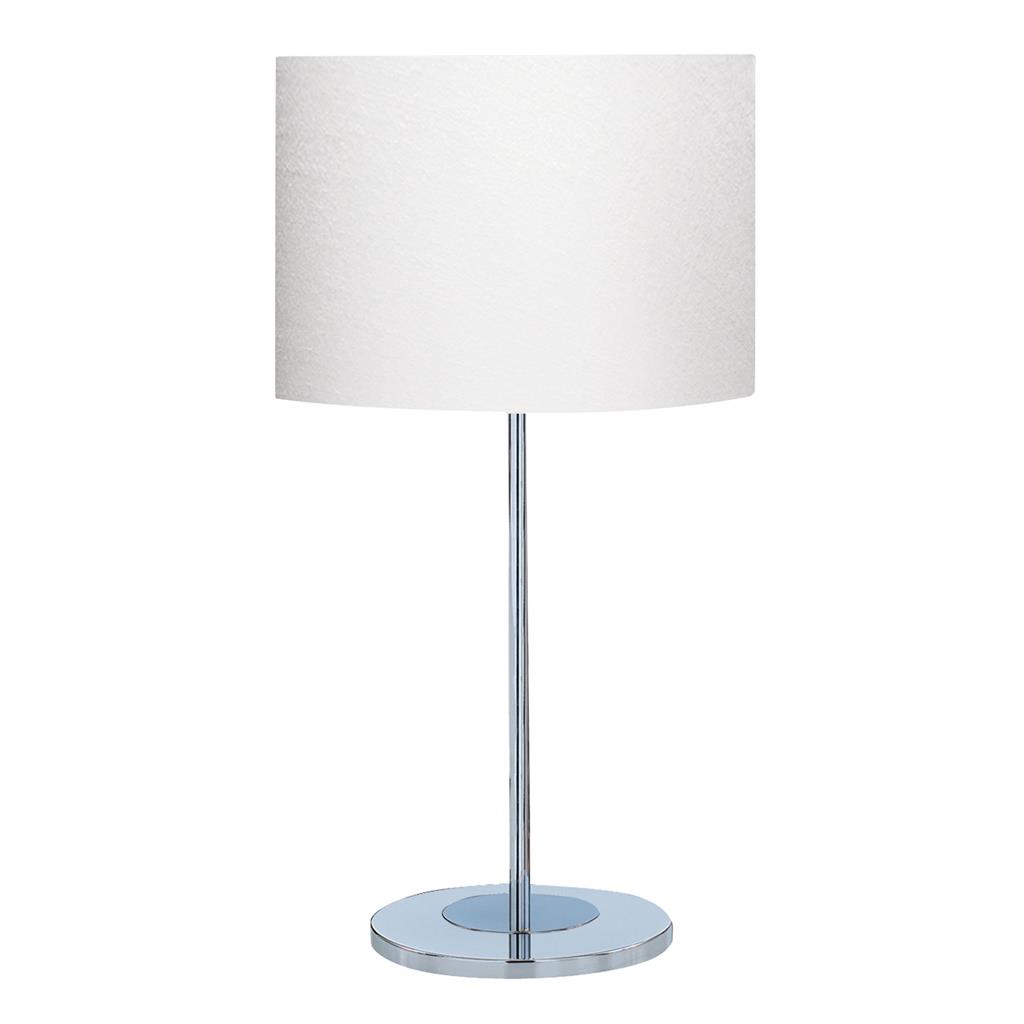 Carter Table Lamp - Chrome Base & Fabric Shade