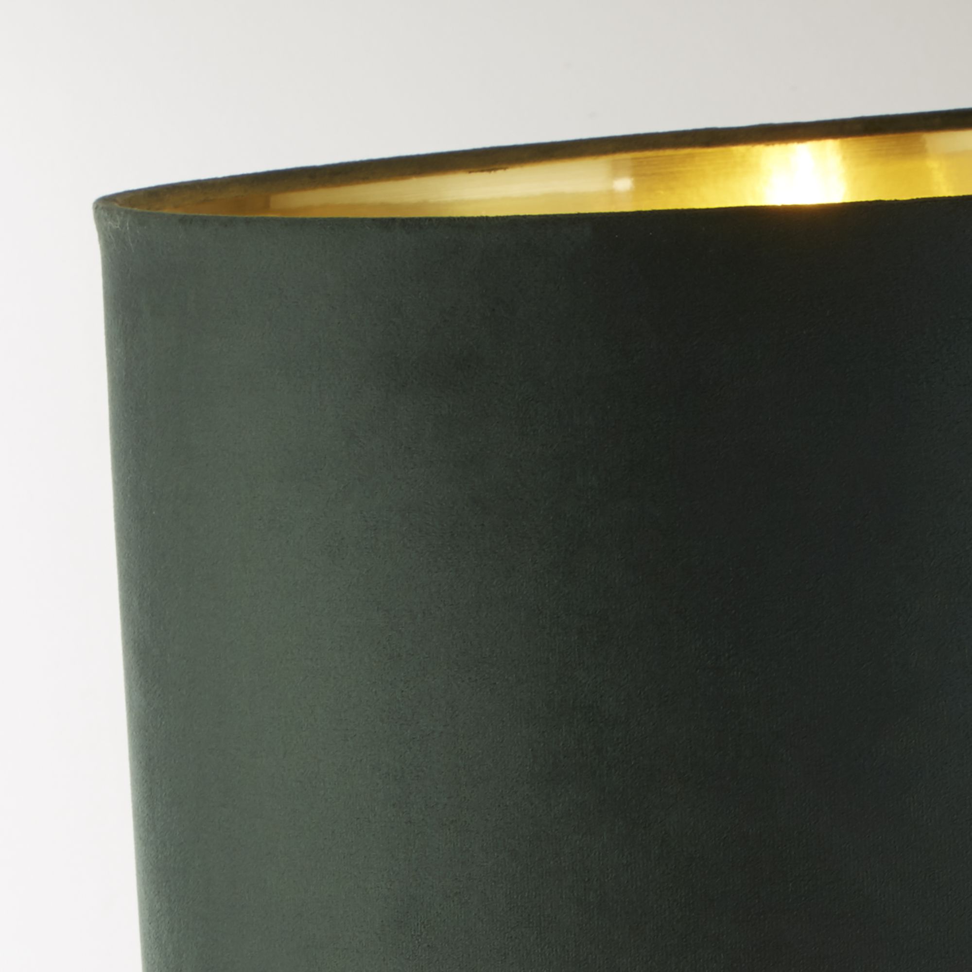 Scarborough Table Lamp - Crystal, Brass Metal & Green Velvet