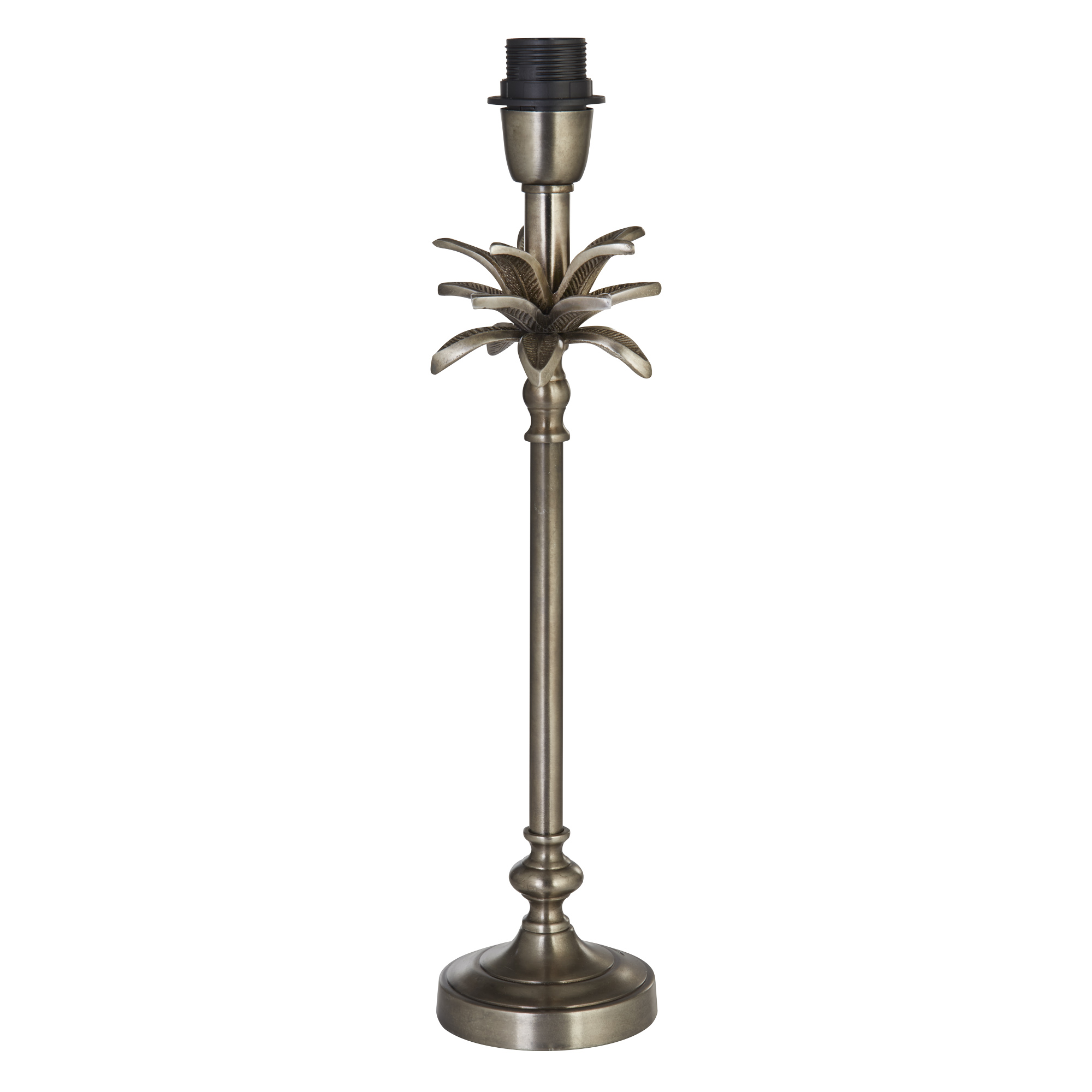 Base Only - Palm Table Lamp - Antique Nickel