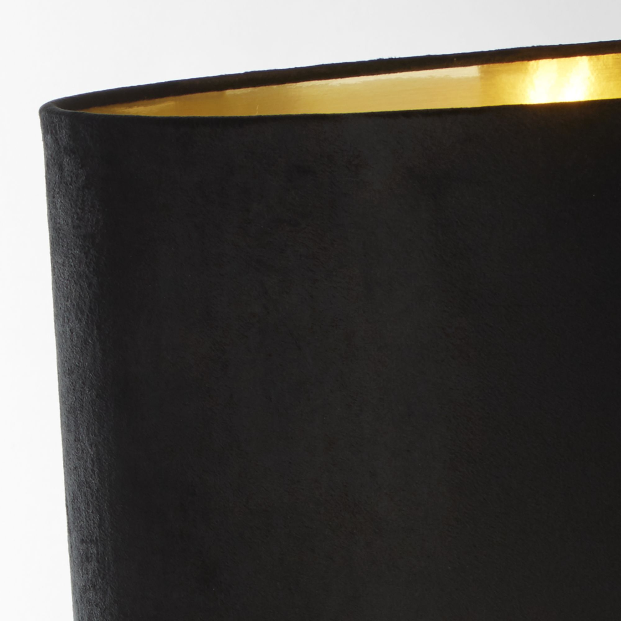 Whitby Table Lamp - Antique Brass & Black Velvet Shade