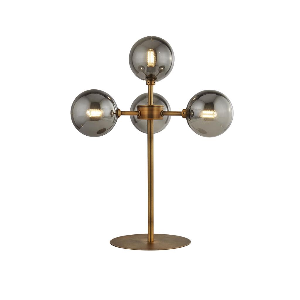 Molecule 4Lt Table Lamp - Bronze Finish With Smoked Glass