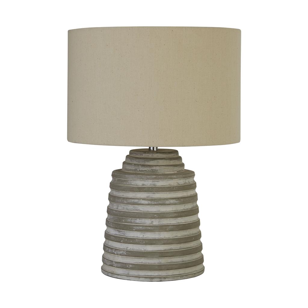 Liana Table Lamp - Grey Cement & Grey Shade