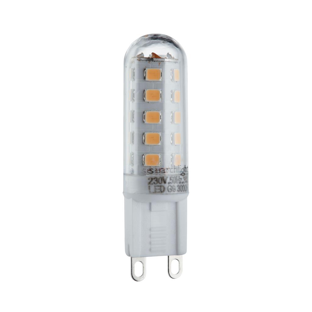 Pack 10 G9 LED Lamp  -  3W, 300 Lumens, Warm White