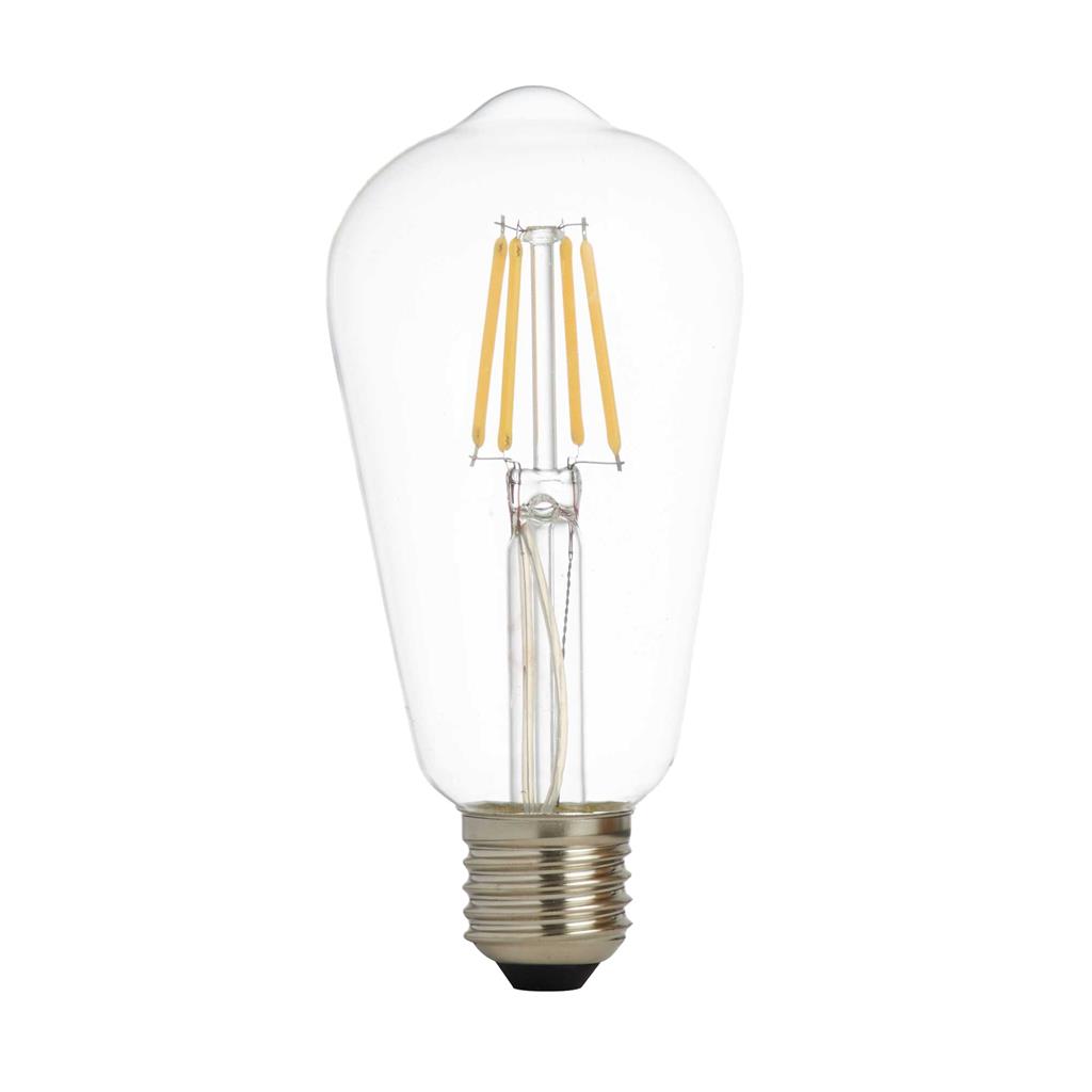 Pack 5 Dimmable LED E27 Filament Squirrel Lamp - Clear Glass