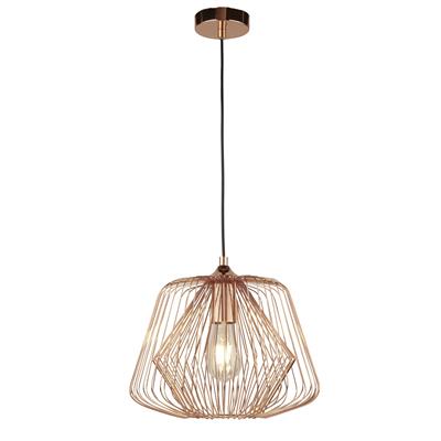 Bell Cage Ceiling Pendant - Shiny Copper