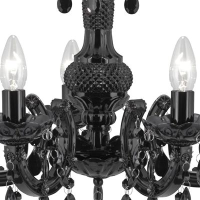 Marie Therese 8Lt Ceiling Pendant - Black Glass & Acrylic