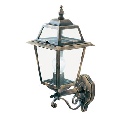 New Orleans Outdoor Wall Light- Black Gold, Clear Glass,IP44