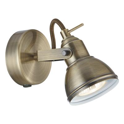 Focus Spotlight Wall Light - Antique Brass