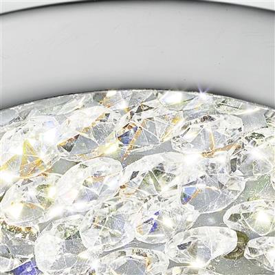 Vesta LED Bathroom Flush  - Chrome & Clear Crystal