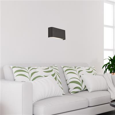 Match Box 2Lt LED Wall Light - Black Up/Downlight