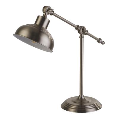 Macbeth Industrial Adjustable Table Lamp Satin Silver
