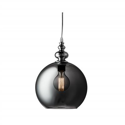 Indiana Ceiling Pendant - Chrome & Smoked Glass