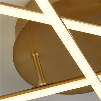 Lux & Belle 3Lt LED Ceiling Light - Gold Metal & Opal