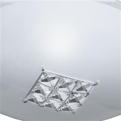 Horizon Ceiling Flush - Sanded Glass & Clear Crystal