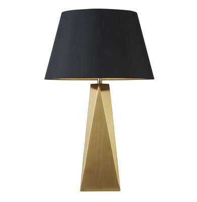 Maldon Table Lamp - Gold Metal & Black Shade with Gold Inner