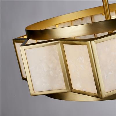 Lux & Belle 3LT Pendant-Gold Metal & Acrylic