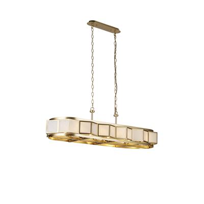 Lux & Belle 8LT Oval Pendant-Gold Metal & Acrylic