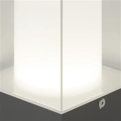 Granada Wall Light - Grey Metal, White & Clear Polycarbonate