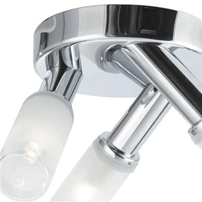 Bubble Bathroom 3Lt Flush  -  Chrome & Frosted Glass, IP44