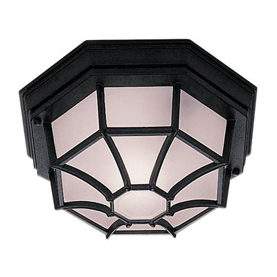 Vermont Outdoor Wall/Ceiling Light - Black Metal & Glass