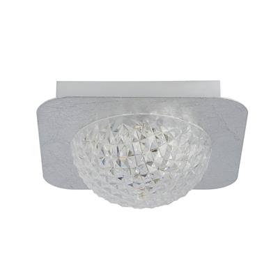 Celestia LED Flush Ceiling Light - Silver Leaf & Acrylic