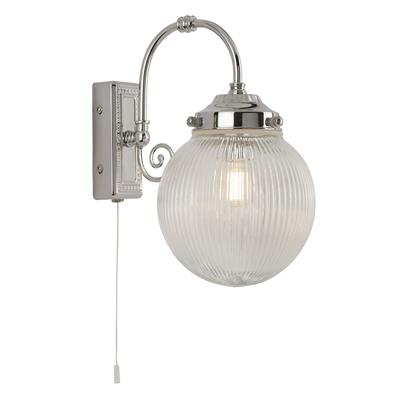 Belvue Wall Light - Chrome with Acid Glass, IP44