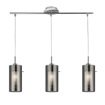 Duo 2 3Lt Bar Pendant - Smoked Glass with Frosted Inner