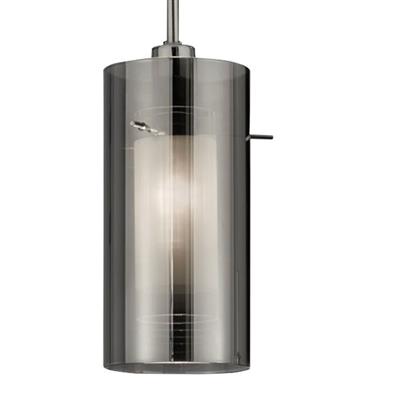 Duo 2 3Lt Bar Pendant - Smoked Glass with Frosted Inner