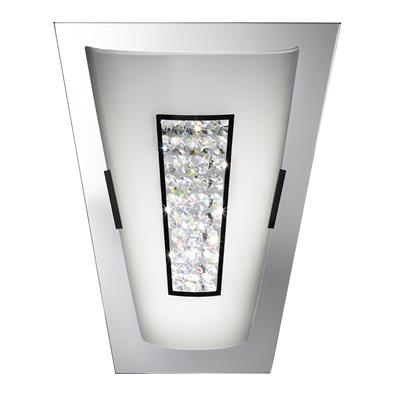 Portland LED Bathroom Wall Light - Chrome, Glass & Ice, IP44