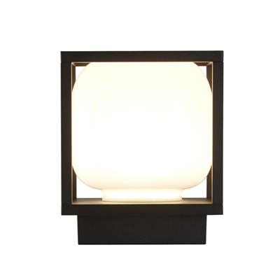 Athens LED Outdoor Light - Black with Opal Shade