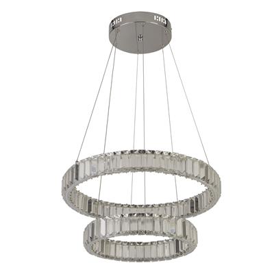 Lux & Belle 2 Tier LED Ceiling Light - Chrome & Clear Glass