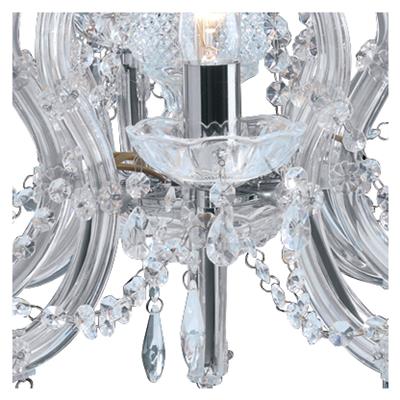 Marie Therese 8Lt Pendant - Chrome Metal & Clear Acrylic