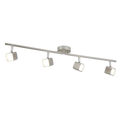 4LT LED Square Head Split Bar Spotlight - Satin Silver