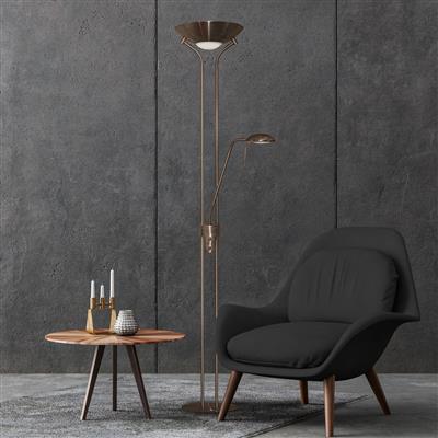 Mother & Child Dimmable Floor Lamp - Antique Brass