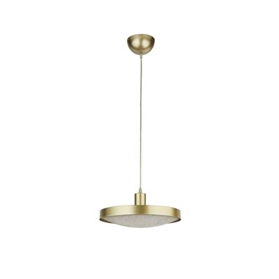 Saucer LED Ceiling Pendant - Gold & Crystal Sand Diffuser