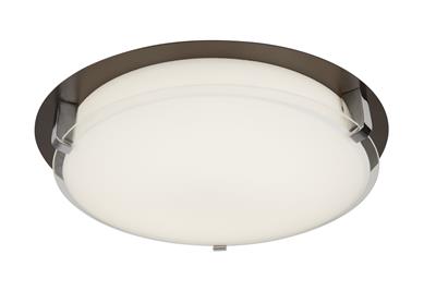 Edinburgh LED Ceiling Flush - Brown Metal & White