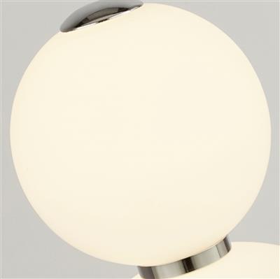 Snowball 2Lt Wall Light - Chrome & Opal Glass Shade