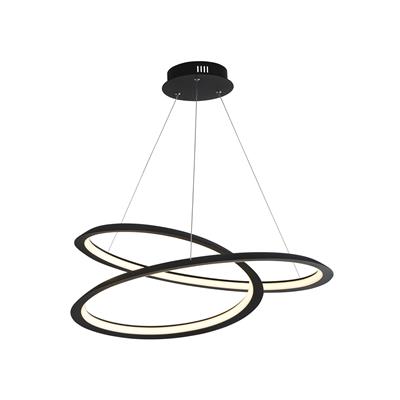 Swirl II LED Ceiling Pendant - Sand Black & Opal