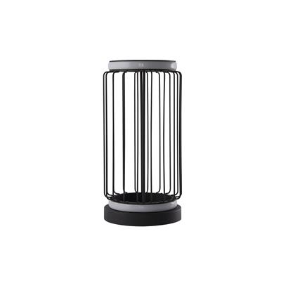 Circolo Cage Table Lamp - Black Metal & White Silicon