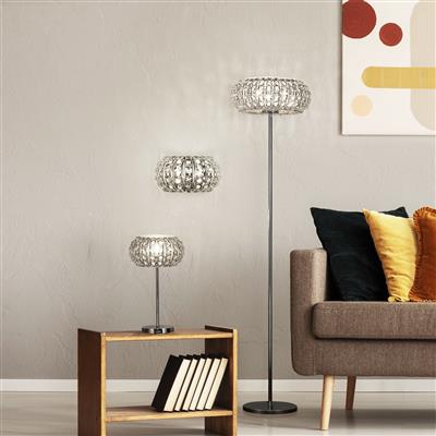 Marylin 2LT Wall Lamp - Chrome, Crystal Glass & Sand