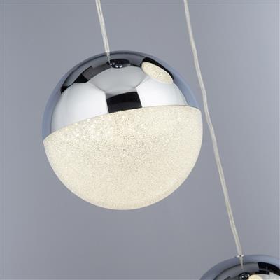 Marbles LED 3Lt Multi-Drop - Chrome, Crushed Ice Shade