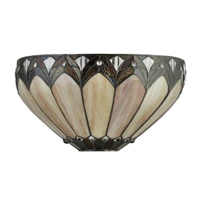 Pearl, Tiffany Wall Light Shade Only Clr/Bwn/Pur