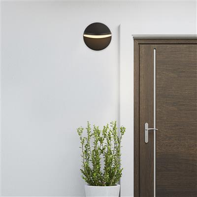 x Moda Outdoor Wall Light - Grey Metal & Opal Polycarbonate