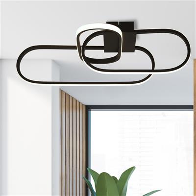 Clip LED Ceiling Light - Black Aluminium
