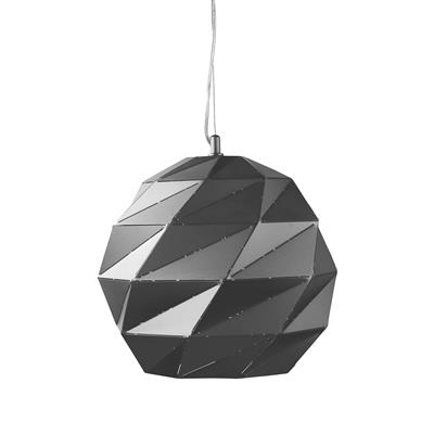 Origami Ball Pendant - Sanded Black